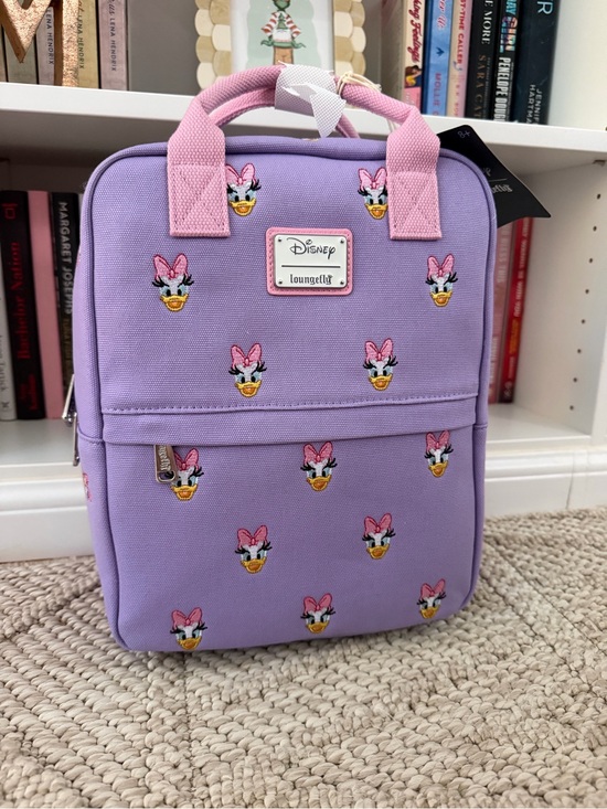Loungefly Handbags - Loungefly Lavender Daisy Duck Mini Backpack with Pink Accents